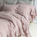 SHABBY CHIC duvet cover set white - MOO Linen Shop