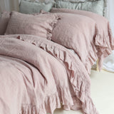 SHABBY CHIC duvet cover set white - MOO Linen Shop