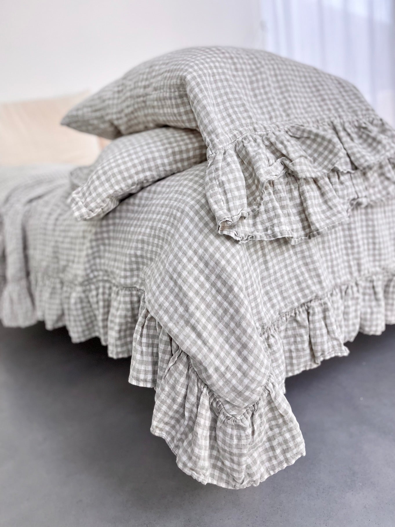 SHABBY CHIC duvet cover set white - MOO Linen Shop