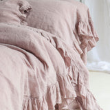 SHABBY CHIC duvet cover set white - MOO Linen Shop