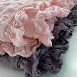 Small ruffle pillowcase SET white - MOO Linen Shop