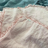 Small ruffle pillowcase SET white - MOO Linen Shop