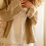 SWEET pajama set of 3 white - MOO Linen Shop