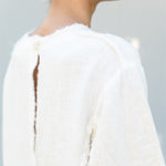 THE CITY linen dress antique white - MOO Linen Shop