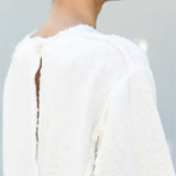 THE CITY linen dress antique white - MOO Linen Shop