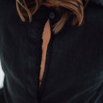 THE CITY linen dress antique white - MOO Linen Shop