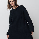 THE CITY linen dress antique white - MOO Linen Shop