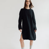 THE CITY linen dress antique white - MOO Linen Shop