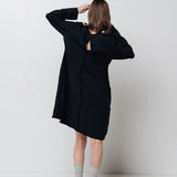 THE CITY linen dress antique white - MOO Linen Shop