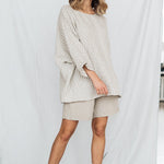 VANESSA boxy oversized shirt white - MOO Linen Shop
