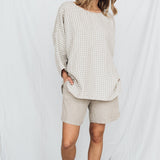 VANESSA boxy oversized shirt white - MOO Linen Shop
