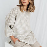 VANESSA boxy oversized shirt white - MOO Linen Shop