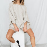VANESSA boxy oversized shirt white - MOO Linen Shop