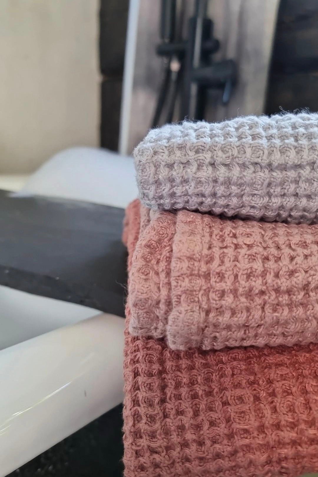 Waffle TOWEL natural waffle - MOO Linen Shop