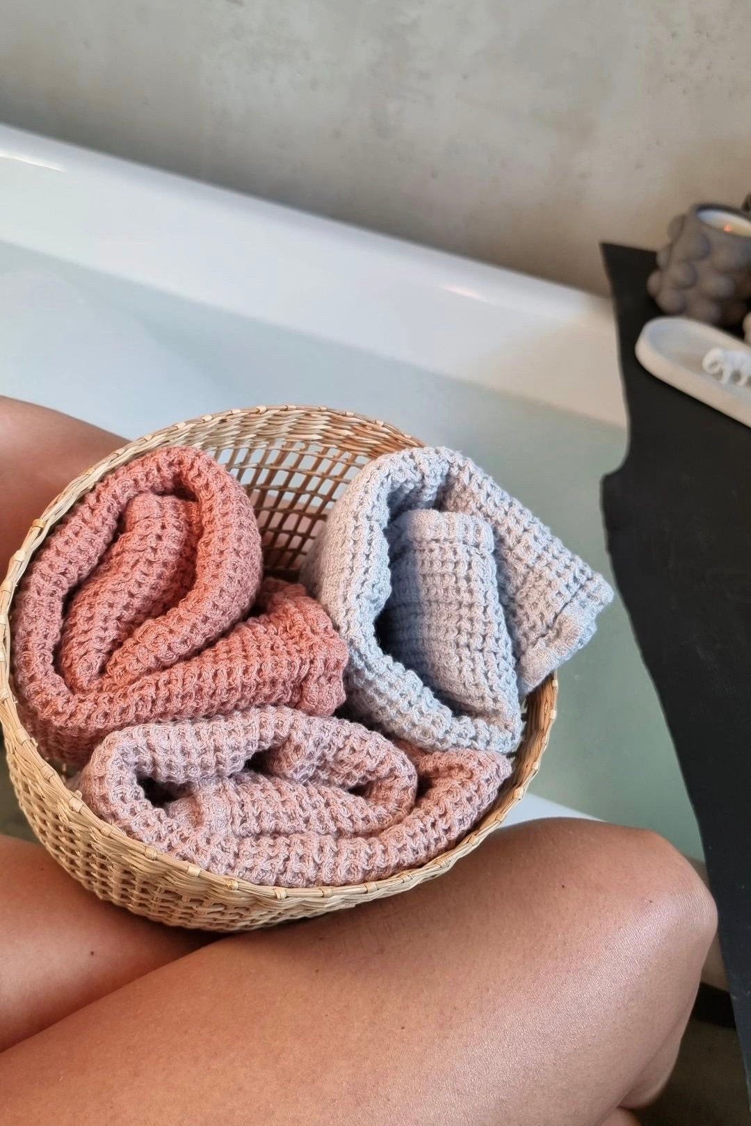 Waffle TOWEL natural waffle - MOO Linen Shop