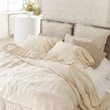 Washed Linen duvet cover set CREAM DREAM white - MOO Linen Shop