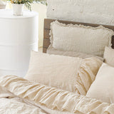 Washed Linen duvet cover set CREAM DREAM white - MOO Linen Shop