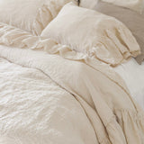 Washed Linen duvet cover set CREAM DREAM white - MOO Linen Shop